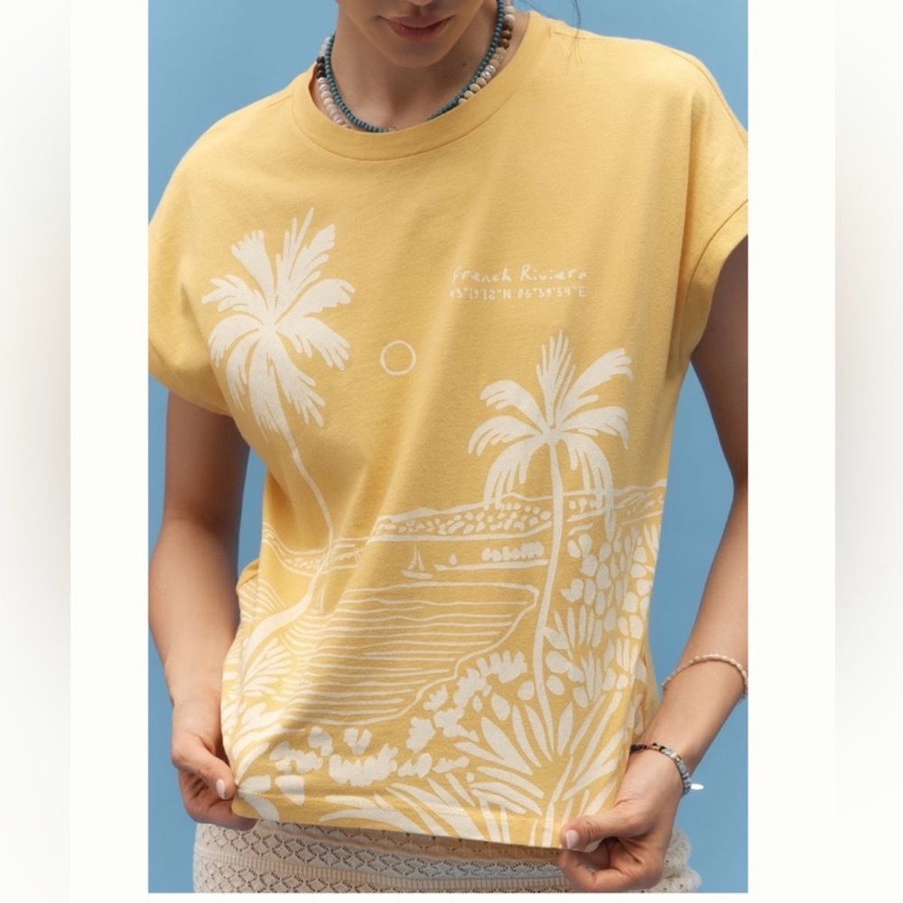 Anthropologie Edith Kurc Graphic T-Shirt